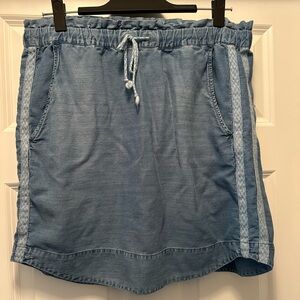 Cloth & Stone Light Blue Denim Skirt